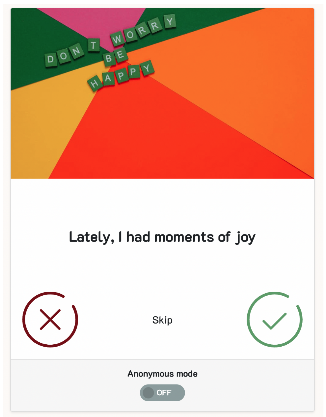 Question: Moments of joy