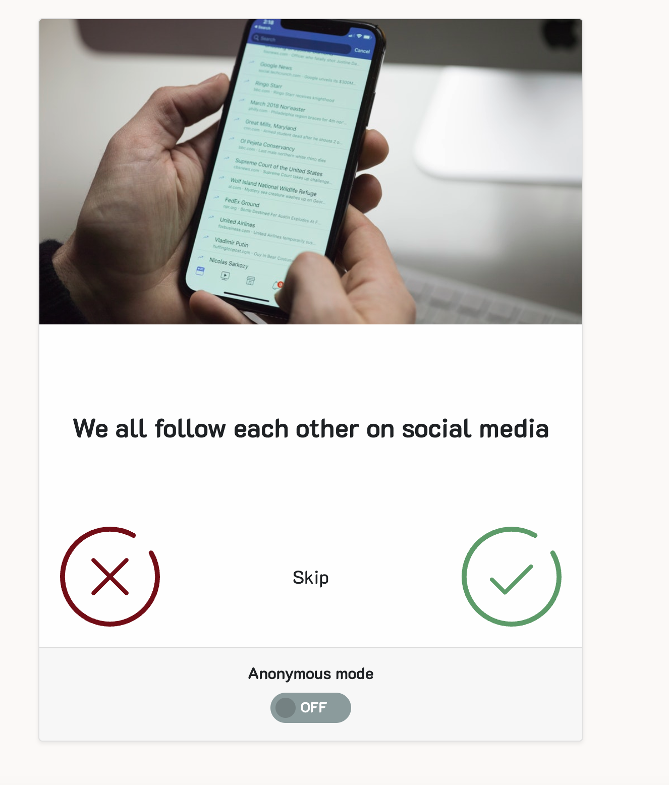 Social connection question